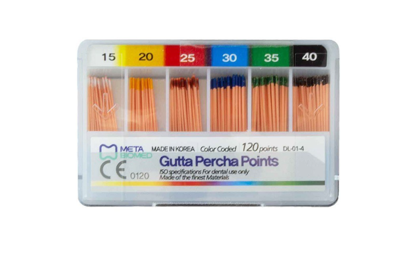 کن گوتا پرکا متا بایومد ۲٪ (Meta Biomed Gutta Percha Cones) - پوینتهای استاندارد پرکردن کانال ریشه