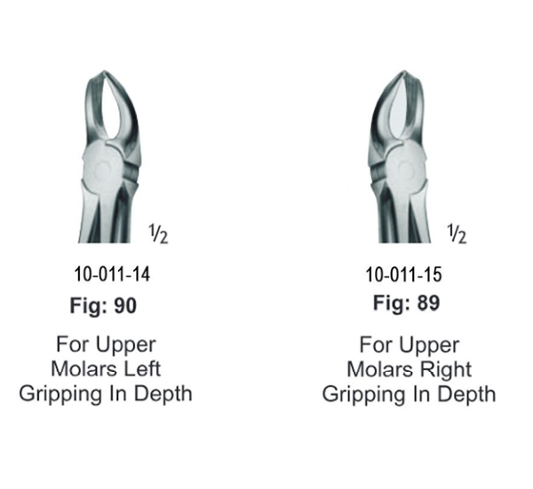 فورسپس کاهورن بالا راست و چپ جویا (Juya Upper Molar Left & Right Gripping In Depth)