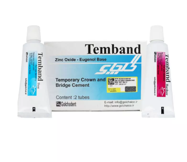  تمپباند گلچای شفاف یک سمان موقت غیراُپیوم (Non-Eugenol) برای چسباندن موقت روکش‌ها، ونیرها و پروتزهای 