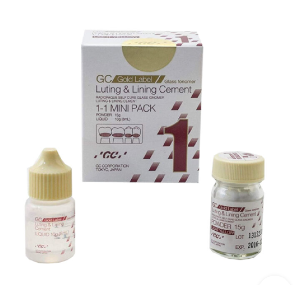  گلاس آینومر لوتینگ GC ژاپنی سمان دوغابی رزینی خودچسبان که به‌طور ویژه برای لوتینگ روکش‌ها، بریج‌ها و اینله/آنله‌ها 