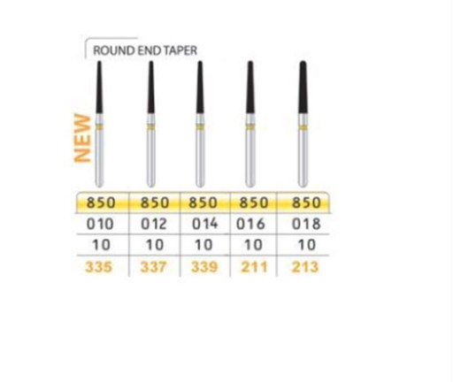 فرز الماسی ۴ عددی تیزکاوان۸۵۰ Round End Taper دور زرد